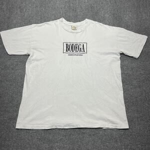 Bodega Shirt Mens XL White Hidden In Plain Sight Logo Graphic Tee Streetwear